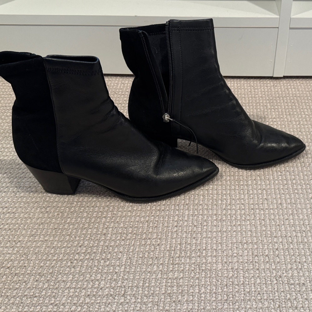 Isabel Marant Dabbs leather & suede side zip boots, size 39